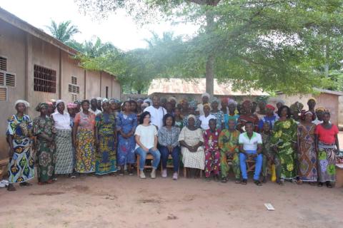 A group photo including Gabriela, members of the RFLD staff, and grantees. 