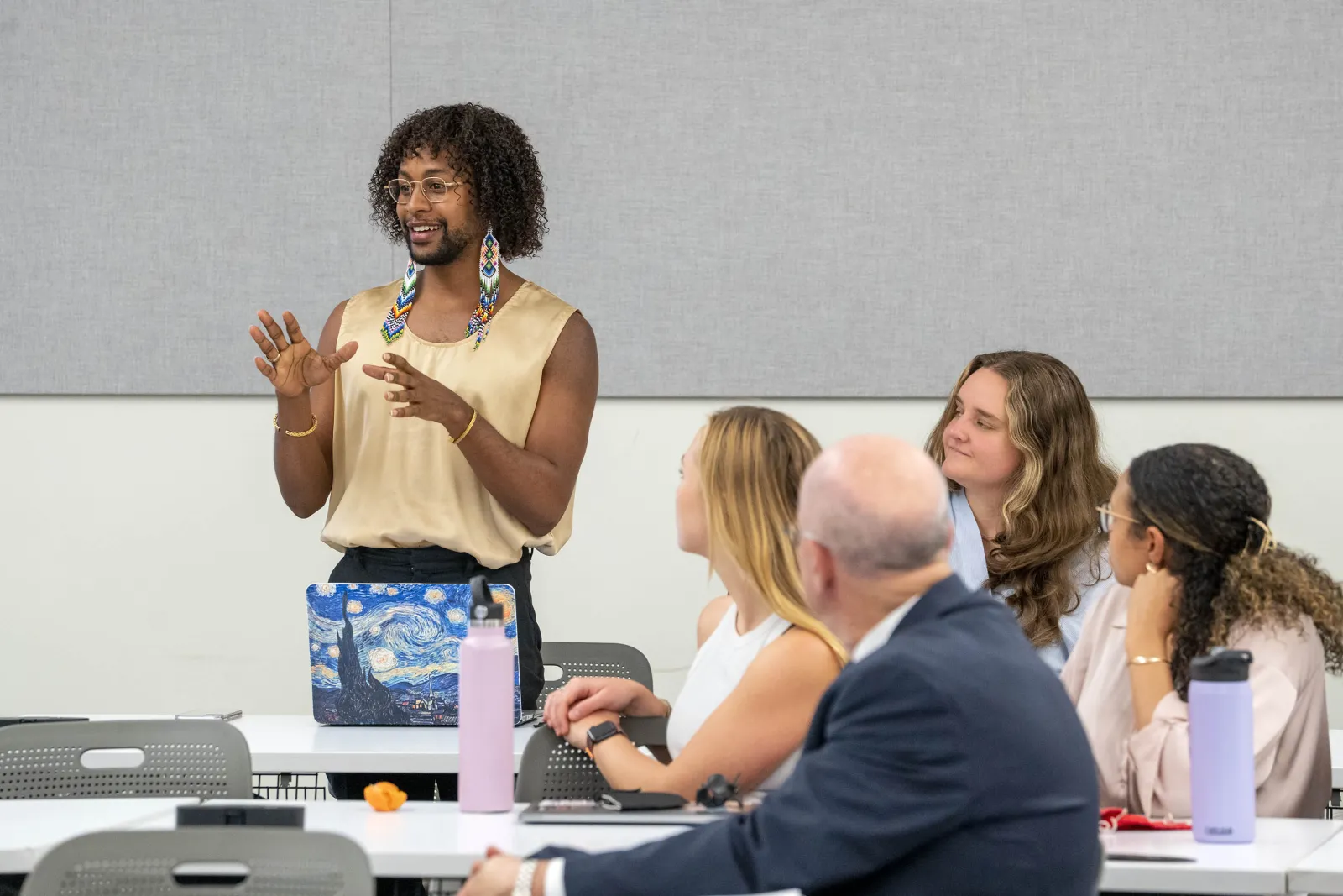 Jean asks a question at the Philanthropy in Communities of Color event.